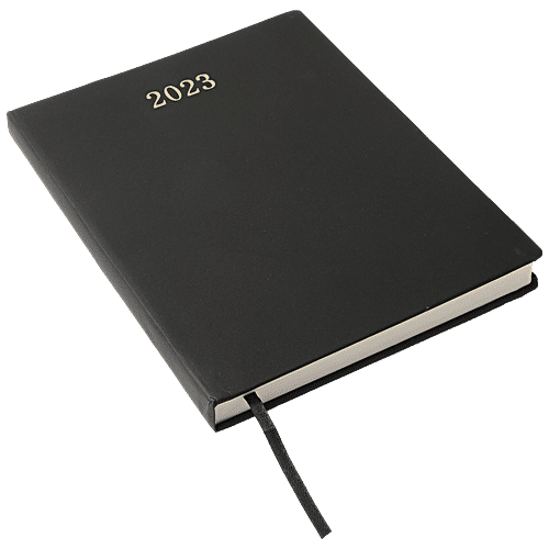 Buy Cubic Hard Bound New Year Diary 2023 with Pen Holder Matte Black