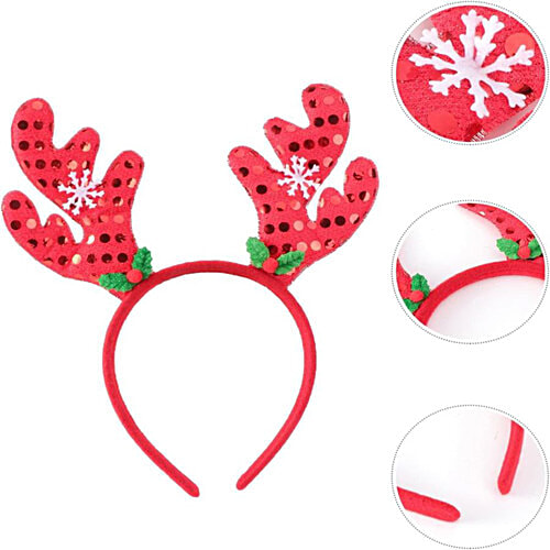 Creative Space Christmas Reindeer Headband, Assorted, Costume, Head Hoop, Tree Decoration, 1 pc