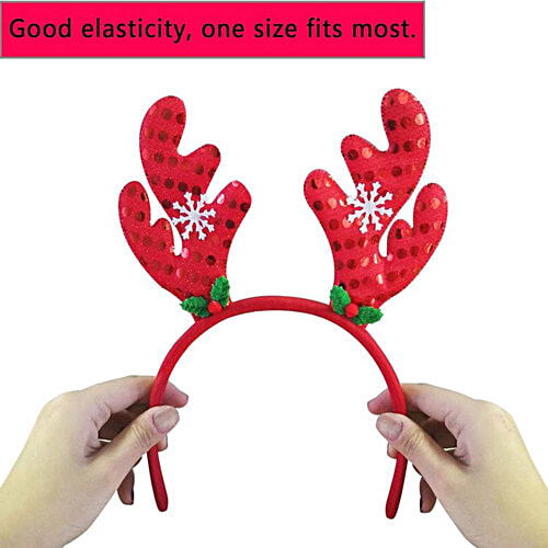 Creative Space Christmas Reindeer Headband, Assorted, Costume, Head Hoop, Tree Decoration, 1 pc