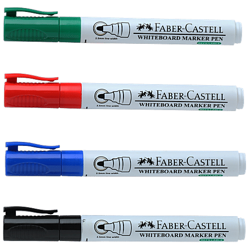 Buy Faber castell Whiteboard Marker Pen 155404 Easy Dry Wipe, Vibrant