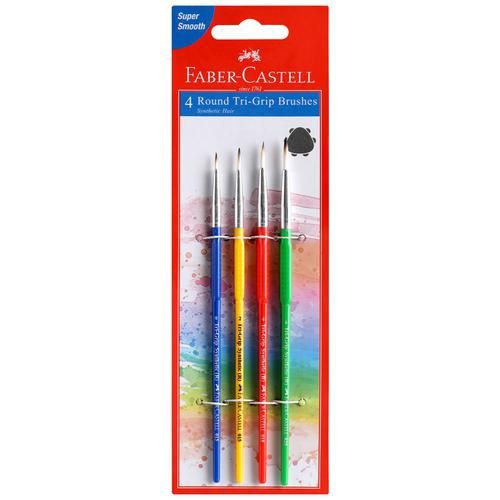 Buy Faber castell Paint Brush - Tri Grip, Synthetic Hair, Round