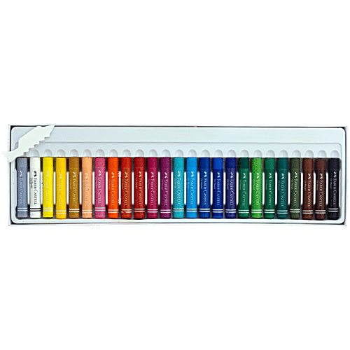 Faber castell Oil Pastels Normal 10.5mm - 25 Shades, Rich Bright Colours, Superior Mixing, 25 pcs  