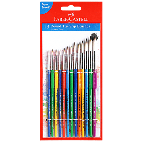 Buy Faber castell Paint Brush Tri Grip, Synthetic Hair, Round