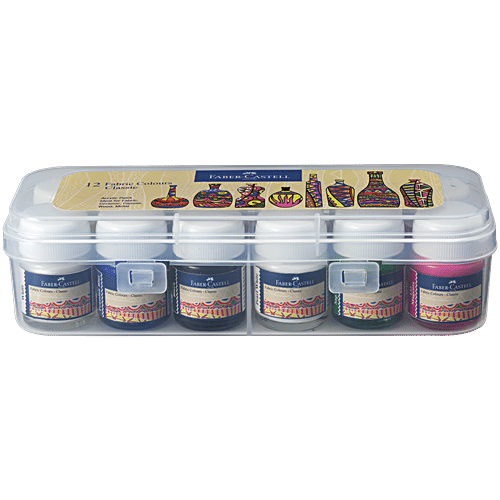 Faber castell Fabric Colours Classic - 1410507, 120 ml (12 N x 10 ml Each)