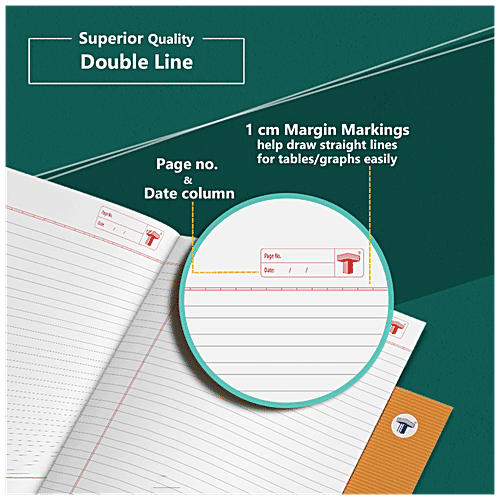 Buy Target Publications Notebook Ruled, Double Line, Brown Cover With