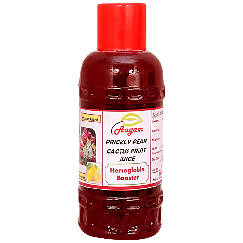 AAGAM Prickly Pear Cactus Fruit Juice - No Added Sugar, 500 ml Bottle 
