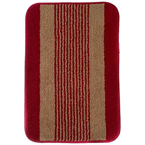 Buy VTI Home Collection Polyester Tufted Doormat With Rubber Backing LongLasting, Maroon