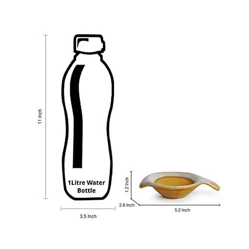 ExclusiveLane Two Dips Of Starlight Chutney Dip Ceramic Bowls - Dual Glazed Studio Pottery, Stylish, 2 pcs  