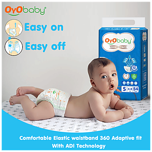 Oyo Baby Premium Soft Diaper Pants - Highly Absorbent, Prevents Leakage, L, 42 pcs  