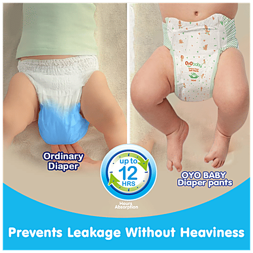 Oyo Baby Premium Soft Diaper Pants - Highly Absorbent, Prevents Leakage, L, 42 pcs  