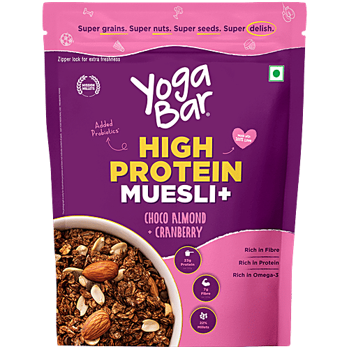 Yoga Bar 21g Protein Muesli + - Choco Almond + Cranberry, Healthy, 850 g