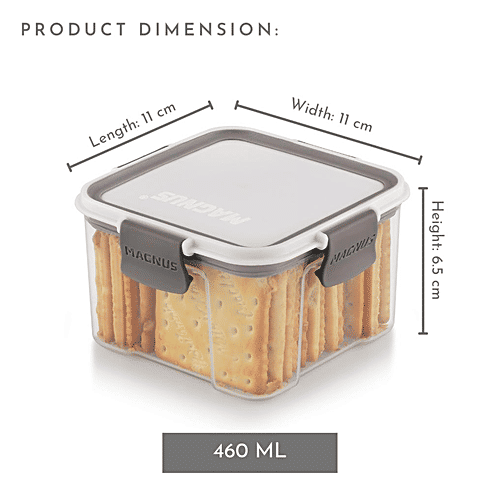 Magnus Modulock Plastic Container - BPA Free, Non Removable Gasket, Break Resistant, Ultra Clear, 2701, 460 ml  