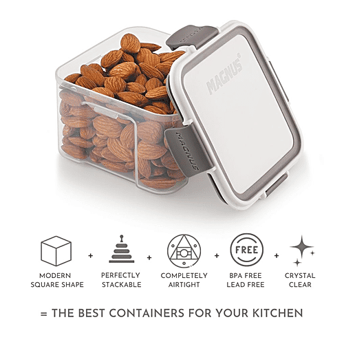 Magnus Modulock Plastic Container - BPA Free, Non Removable Gasket, Break Resistant, Ultra Clear, 2701, 460 ml  
