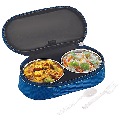 Buy Magnus Super Stainless Steel Lunch Box 8122 Food Grade, Leak Proof, Dishwasher Safe Online