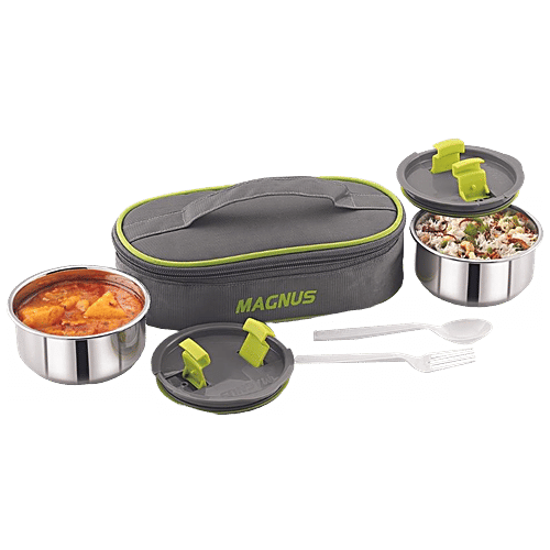 Buy Magnus Olive Stainless Steel Lunch Box Food Grade, Leak Proof, Dishwasher Safe, 7122