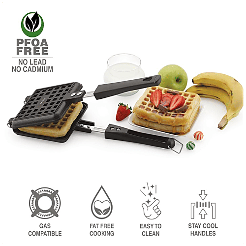 Buy Magnus Aluminium Waffle Maker Non Stick Coated, 14 cm, Optima