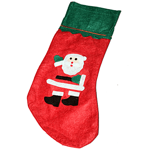 Urban Fest Christmas Gift Bag, Socks Shaped - Red & Green, 1 pc Festive Socks Bag
Unique Christmas Gift