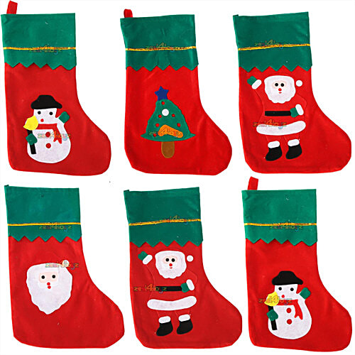 Urban Fest Christmas Gift Bag, Socks Shaped - Red & Green, 1 pc Festive Socks Bag
Unique Christmas Gift