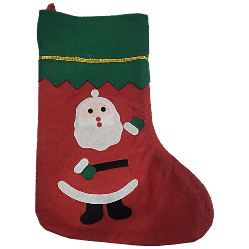 Buy Urban Fest Christmas Socks Shaped Gift Bag Red & Green