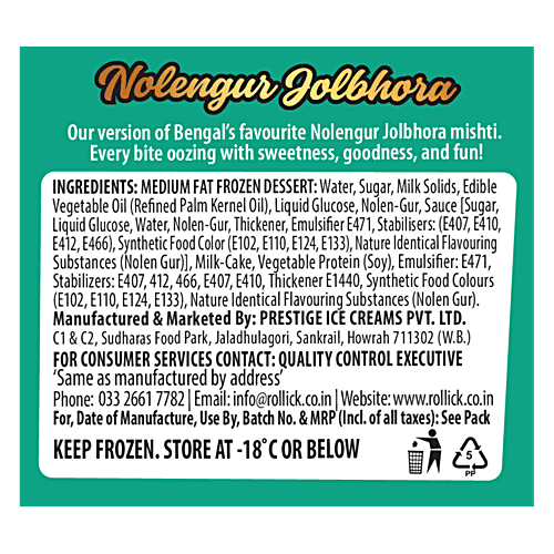 Rollick Nolengur Jolbhora Frozen Dessert, 125 ml Cup 