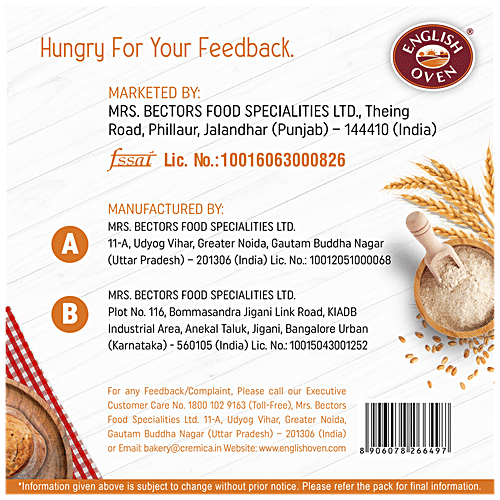 Buy English Oven Whole Wheat Sourdough Stone Baked Bread Preservative