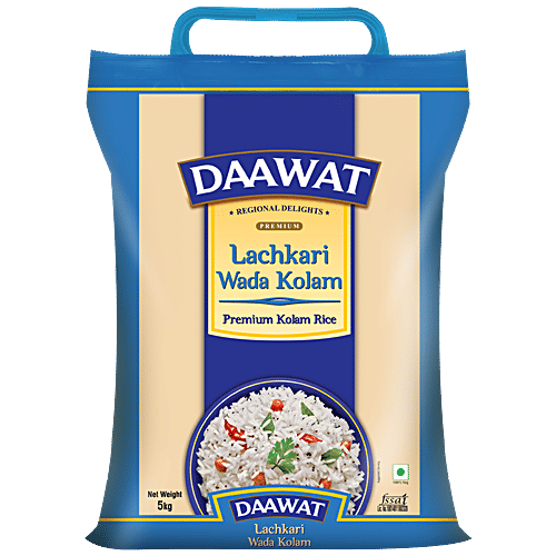 Daawat Lachkari Wada Kolam Rice, 5 kg  