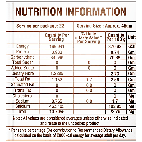 Daawat Devaaya Brown Rice Weight Watchers, 1 kg Quick Cooking, Zero Cholesterol, High Fibre, Vitamins & Minerals
