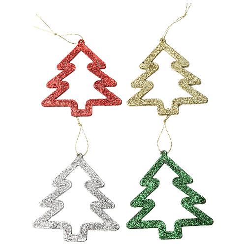 Buy Aarush Festivities Hanging Glitter Ornaments For Christmas/Xmas Trees Online at Best Price