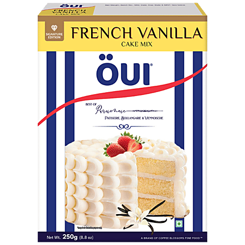 OUI French Vanilla Cake Mix - Signature Edition, Super Soft, Fluffy, 250 g  