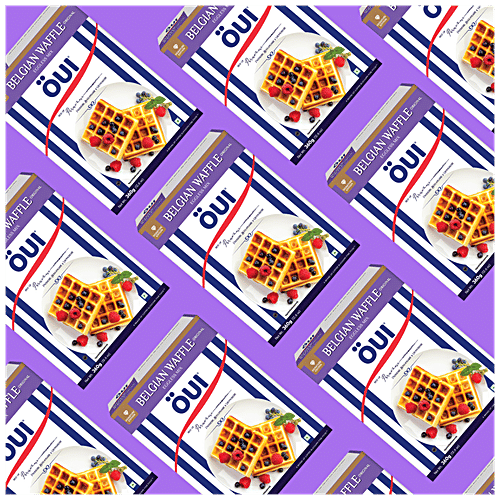 OUI Belgian Waffle Eggless Mix - Original, Signature Edition, Super Soft, Fluffy, 360 g  