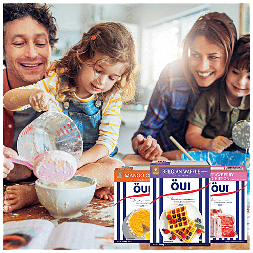 OUI Belgian Waffle Eggless Mix - Original, Signature Edition, Super Soft, Fluffy, 360 g  