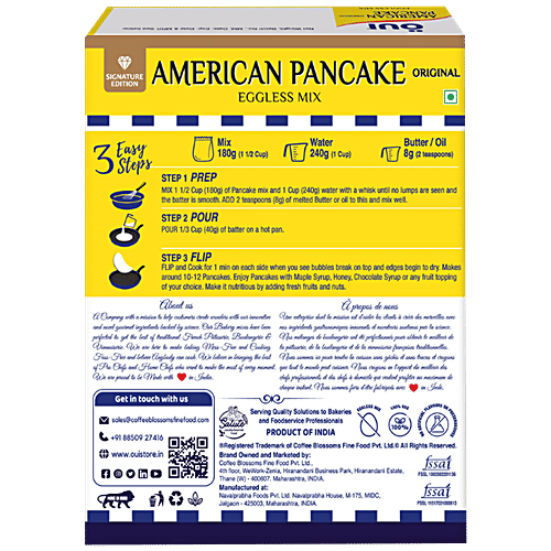 Buy OUI American Eggless Pancake Mix Original, Signature Edition
