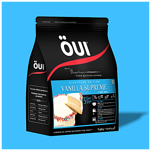 OUI Vanilla Supreme Cake Mix - Signature Edition, Egg Based, Super Soft, Fluffy, 1 kg  