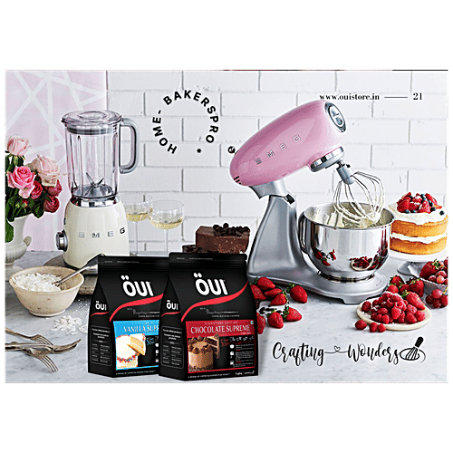 OUI Vanilla Supreme Cake Mix - Signature Edition, Egg Based, Super Soft, Fluffy, 1 kg  
