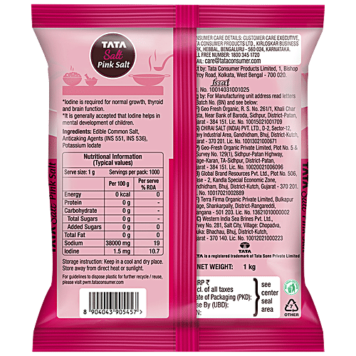 Buy Tata Salt Pink Salt With 100 Natural Sendha Salt, For Everyday