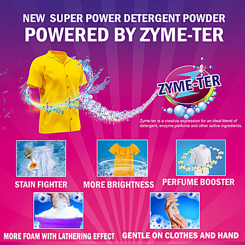 Super Power Detergent Powder - Kills Germs, Removes Tough Stains, 500 g