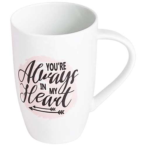 Tibros In My Heart Coffee Mug - Imperial Series, Microwave Safe, White, TMRS01H, 350 ml