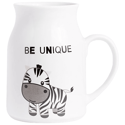 Tibros Be Unique Milk Mug - Imperial Series, Microwave Safe, White, TMMK01BU, 320 ml  