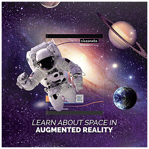 Classmate Interaktiv AR Exercise Notebook - Ruled, Single Line, 240 mm x 180 mm, Soft Bound, 1 pc  