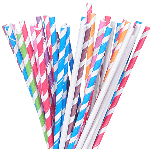 Buy Nabhas Disposable Paper Straw EcoFriendly, 8 Inch, 8 mm