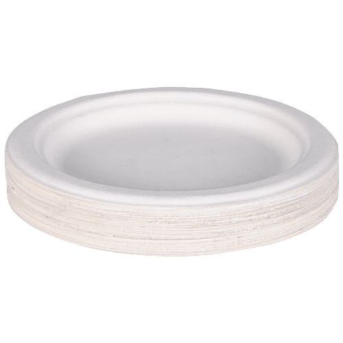 Buy Nabhas Disposable Paper Plate Bagasse, Round, EcoFriendly