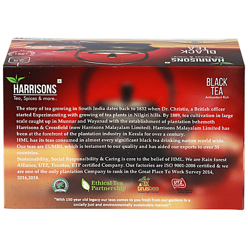 Harrisons Malayalam Limited Black Tea Antioxidant Rich, 50 g (25 Tea