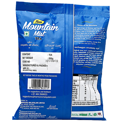 Buy Harrisons Malayalam Limited Mountain Mist Tea Aromatic Online at