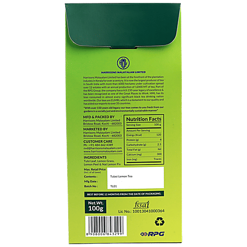 Buy Harrisons Malayalam Limited Tulsi Lemon Tea Improves Metabolism