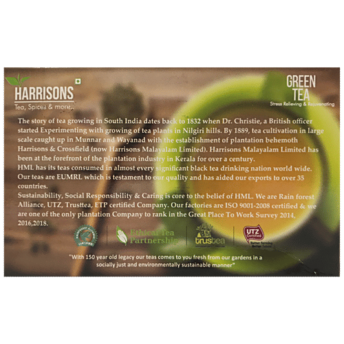 Buy Harrisons Malayalam Limited Green Tea Stress Relieving