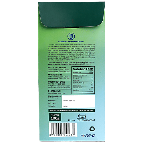Buy Harrisons Malayalam Limited Mint Green Tea Stress Reliever Online