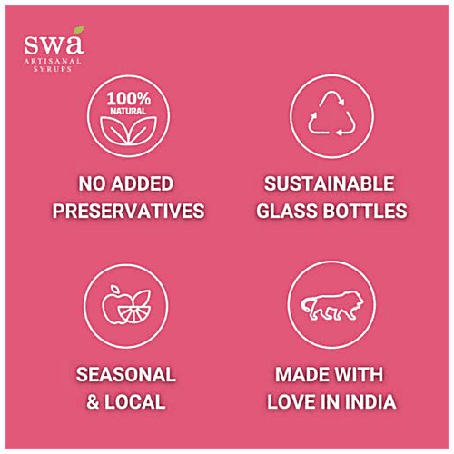 Swa Artisanal Syrups Guava Chilli For Cocktails, Mocktails & Brews - Natural, No Preservatives, 120 ml  