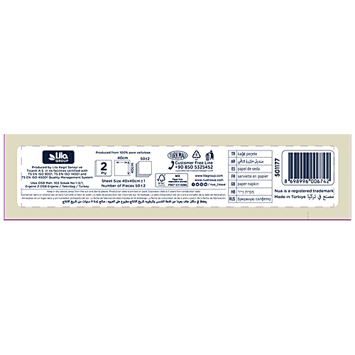 Buy Nua Paper Napkins 40 x 40, Green, Biodegradable Online at Best