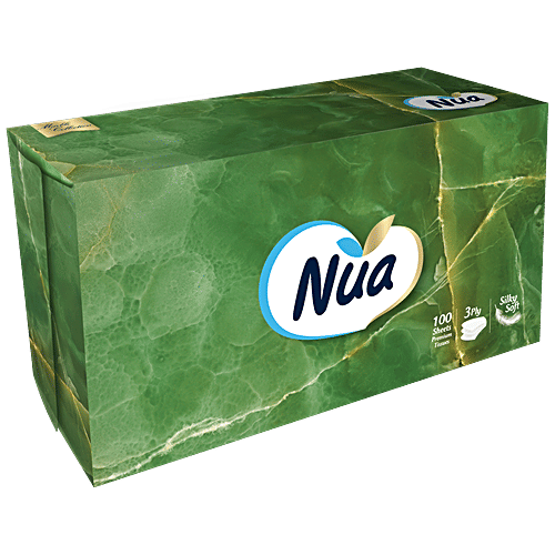 Buy Nua Facial Tissues 3 Ply, Biodegradable, Gentle On Skin Online at