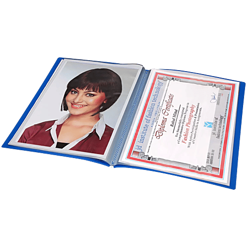 Solo DF201 Display File - A4 Size, Plastic, 20 Durable Pockets, Blue, 24 x 31.5 cm, 1 pc  Stylish Display
 Durable Pockets
 Convenient Storage